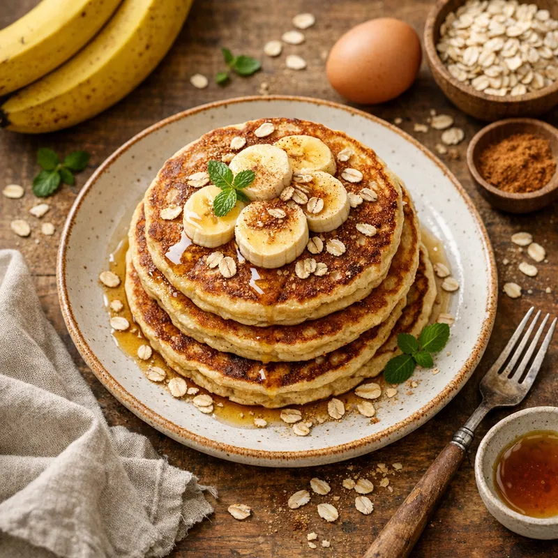 Banana Oat Pancakes