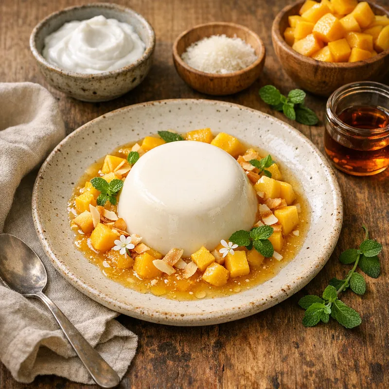 Coconut Mango Panna Cotta