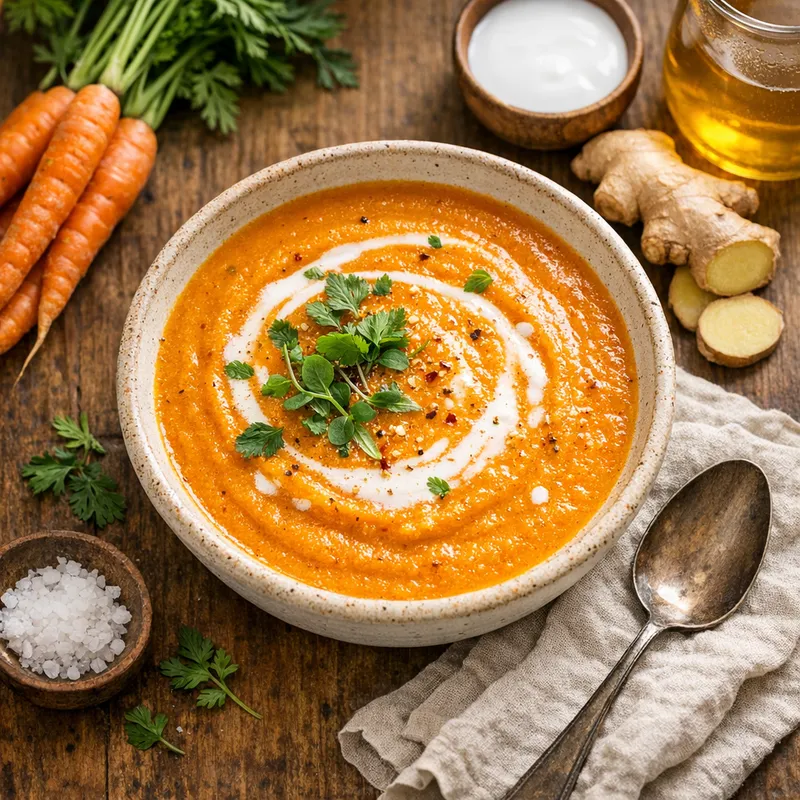 Spiced Carrot & Ginger Soup