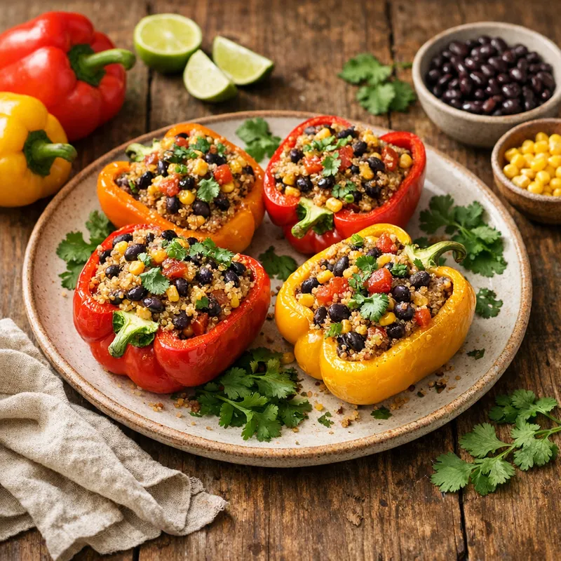 Quinoa-Stuffed Bell Peppers