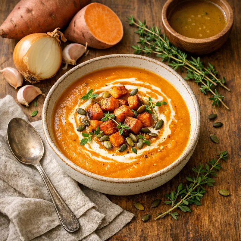Roasted Sweet Potato Soup