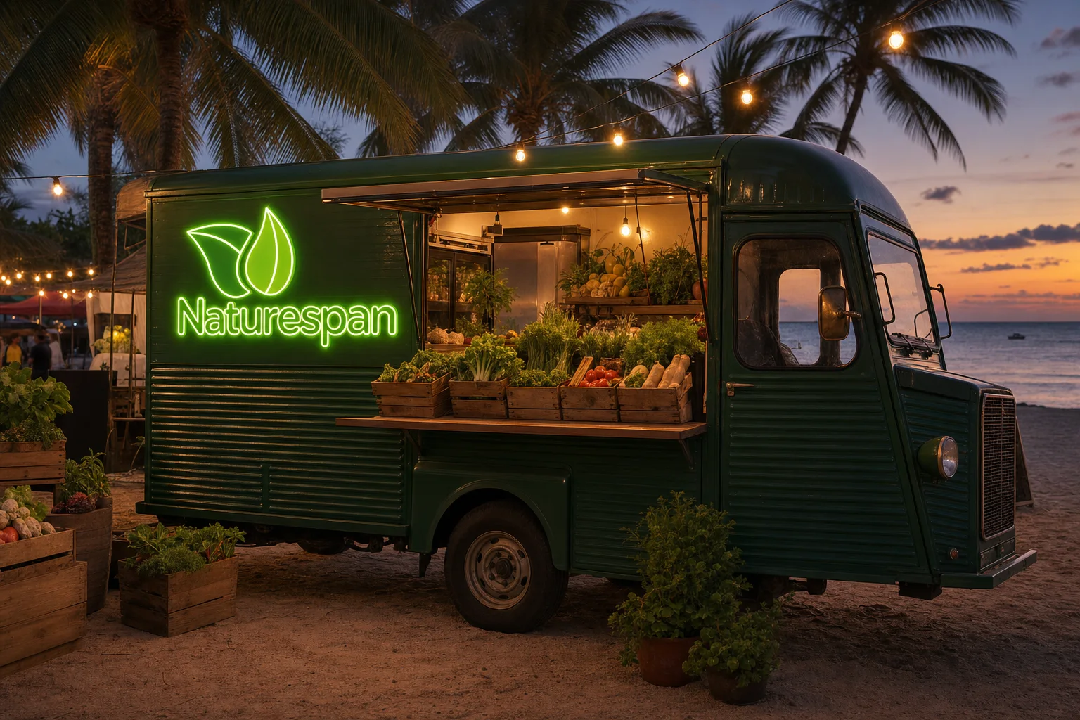 The Naturespan organic food truck that travels across Mauritius