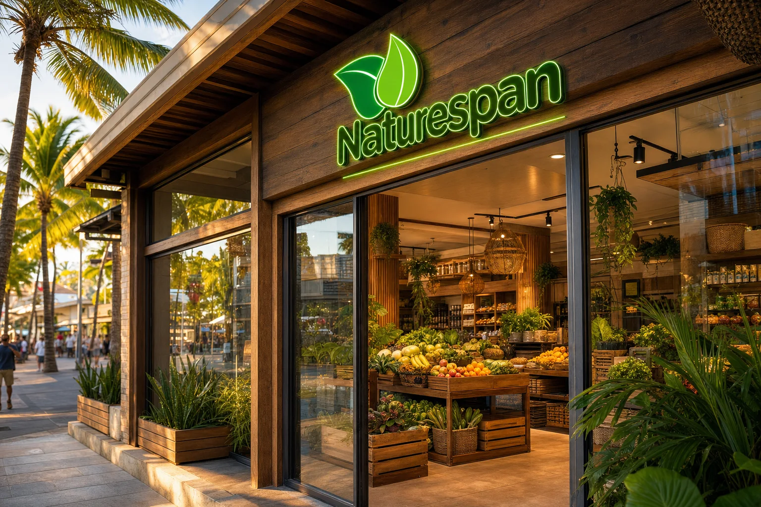 The Naturespan flagship organic store in Grand Baie