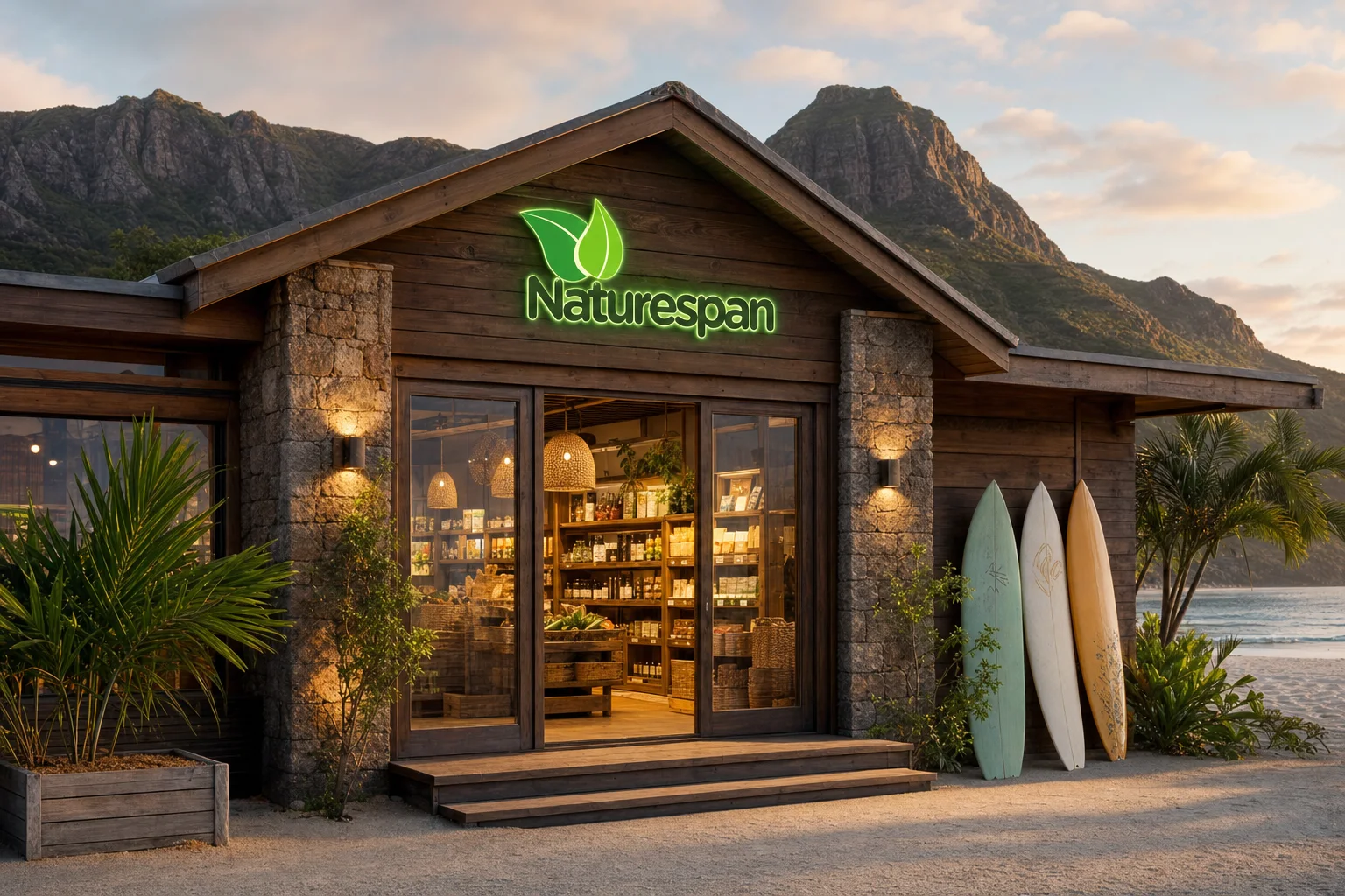 The Naturespan organic store in Tamarin on the west coast