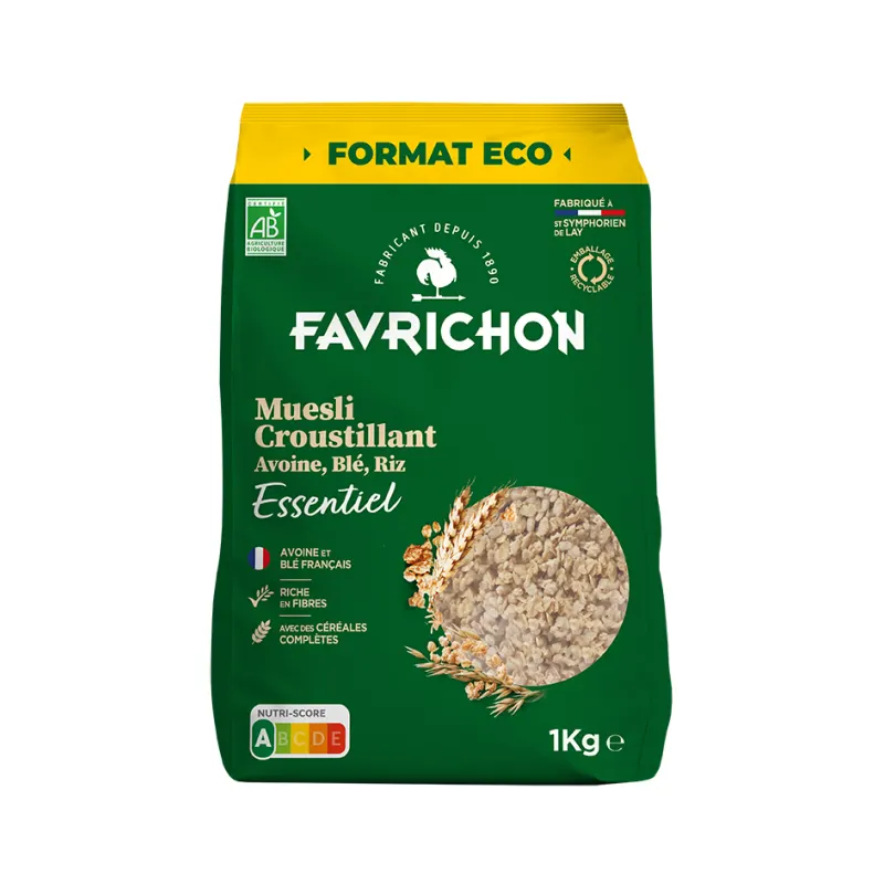 Essential Crunchy Muesli, Eco Format 1kg, FAVRICHON