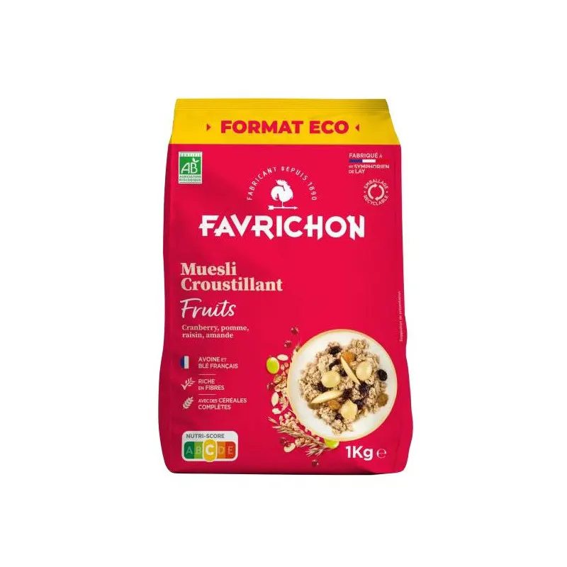 Crispy Fruit Muesli 1kg, FAVRICHON
