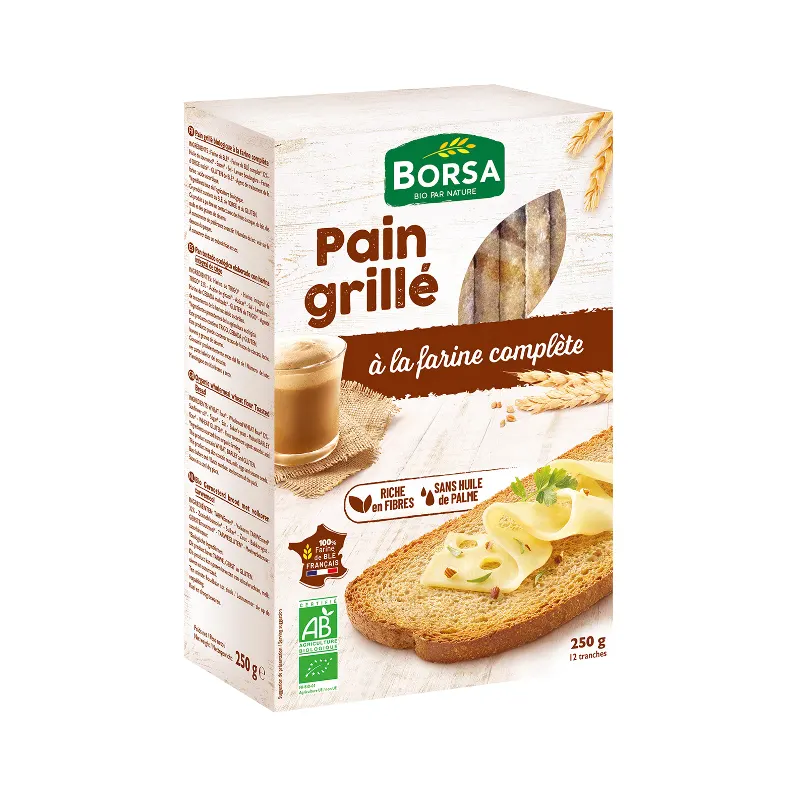 Wholemeal Toast Bread 250g (14 slices), BORSA