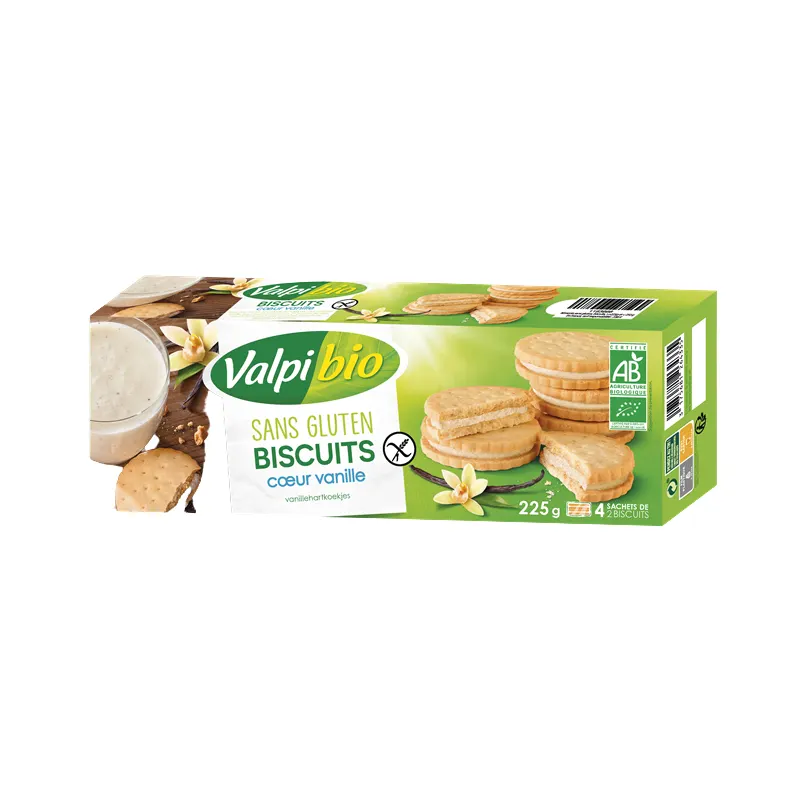 Vanilla Heart Biscuit 225g, VALPIBIO