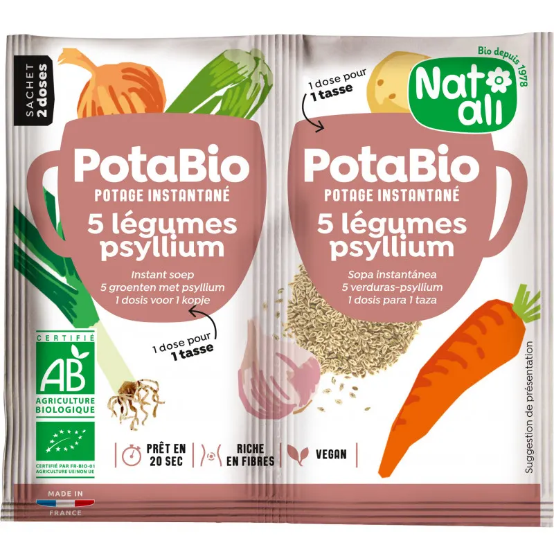 Potabio 5 Vegetables Psyllium Sachet 2 Doses, NATALI