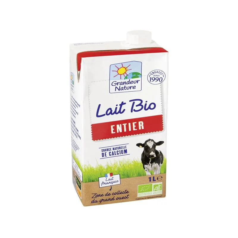 UHT Whole Milk Carton 1l, GRANDEUR NATURE