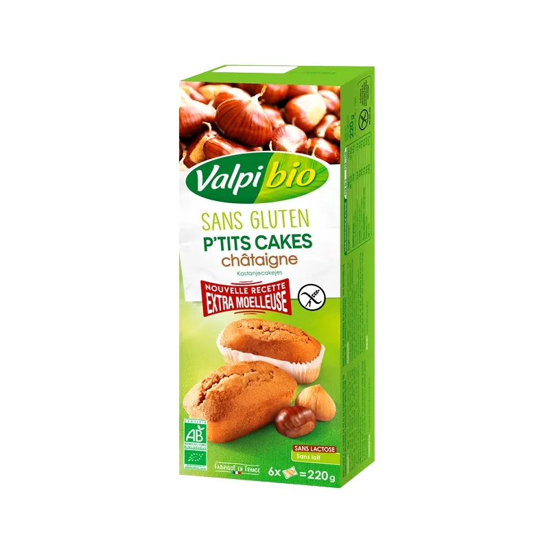 Chestnut Cakes (x6 Individual Units) 220g, VALPIBIO