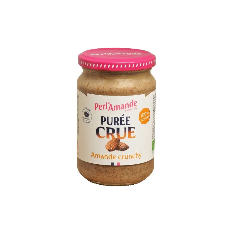 Organic Raw Whole Almond Crunchy Paste 300g, PERL'AMANDE