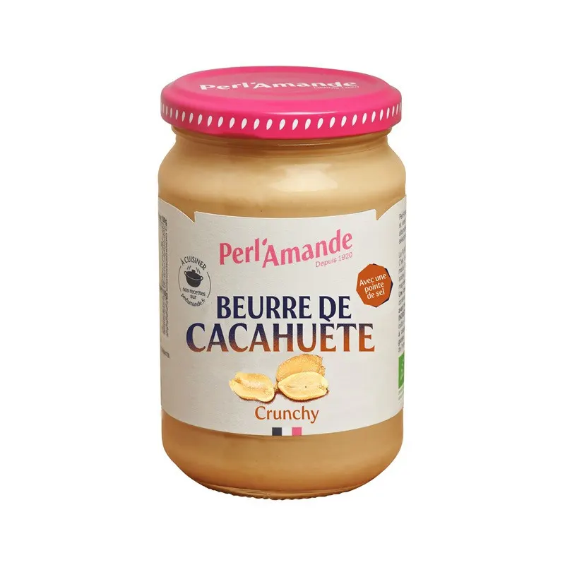 Organic Crunchy Roasted Peanut Paste 280g, PERL'AMANDE