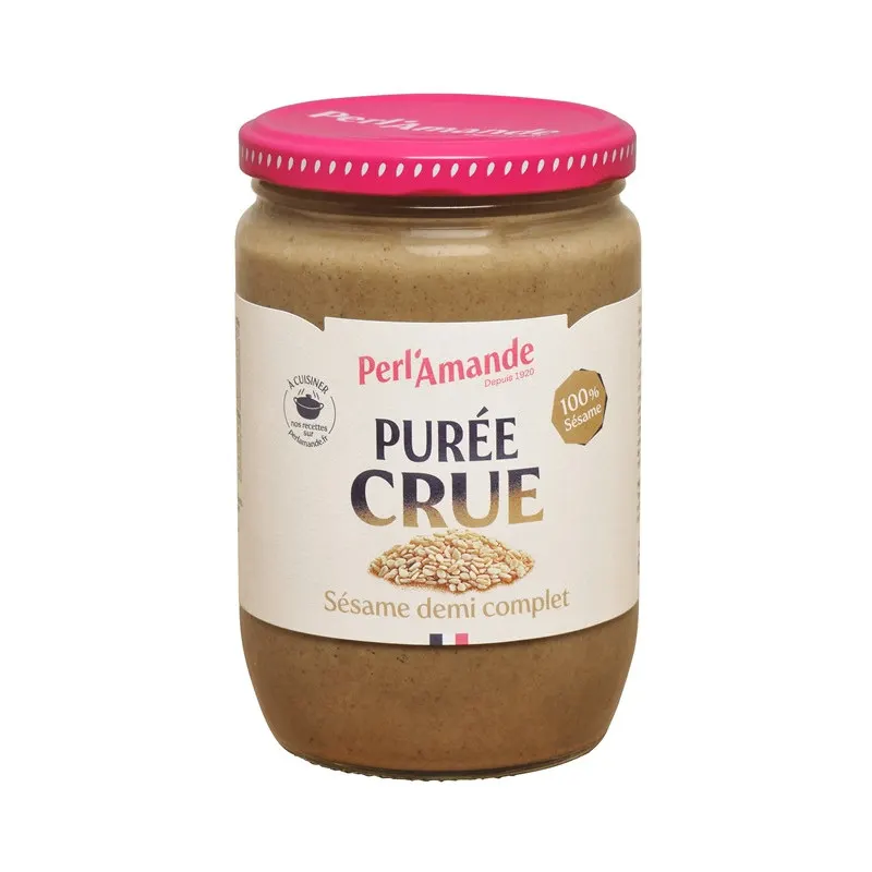 Organic Semi-Whole Sesame Paste 630g, PERL'AMANDE
