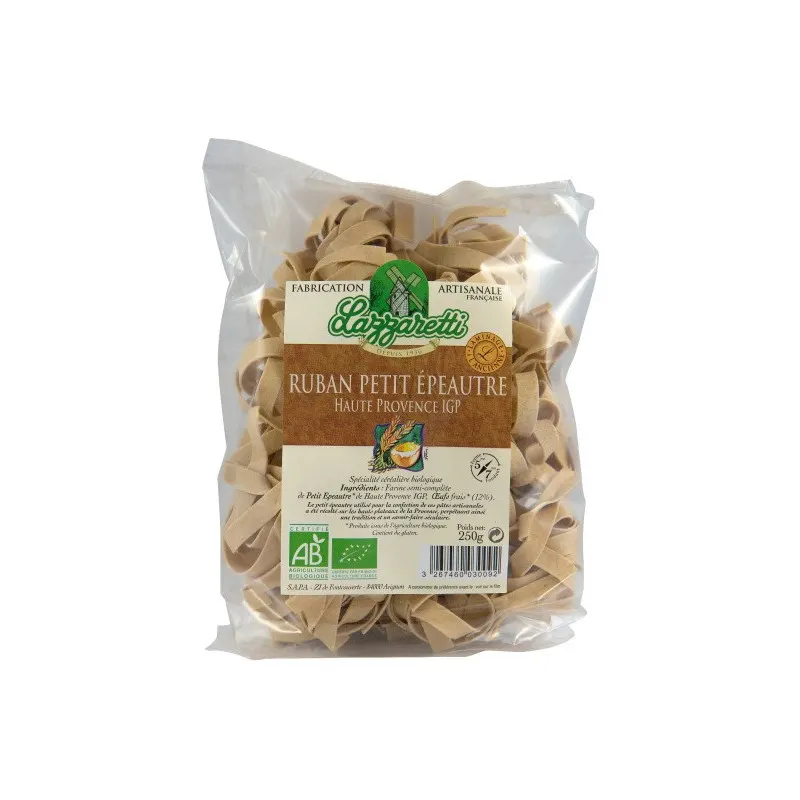 Ribbon Pasta With Fresh Eggs And High Provence IGP Petit Spelt 250g, LAZZARETTI