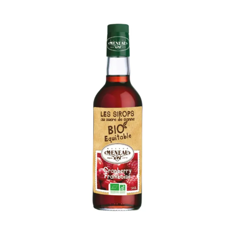 Sugar Cane Cranberry Raspberry Syrup 50cl, MENEAU