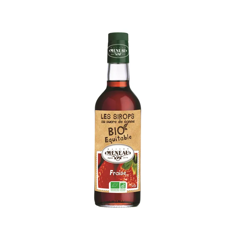 Cane Syrup Strawberry 50cl, MENEAU