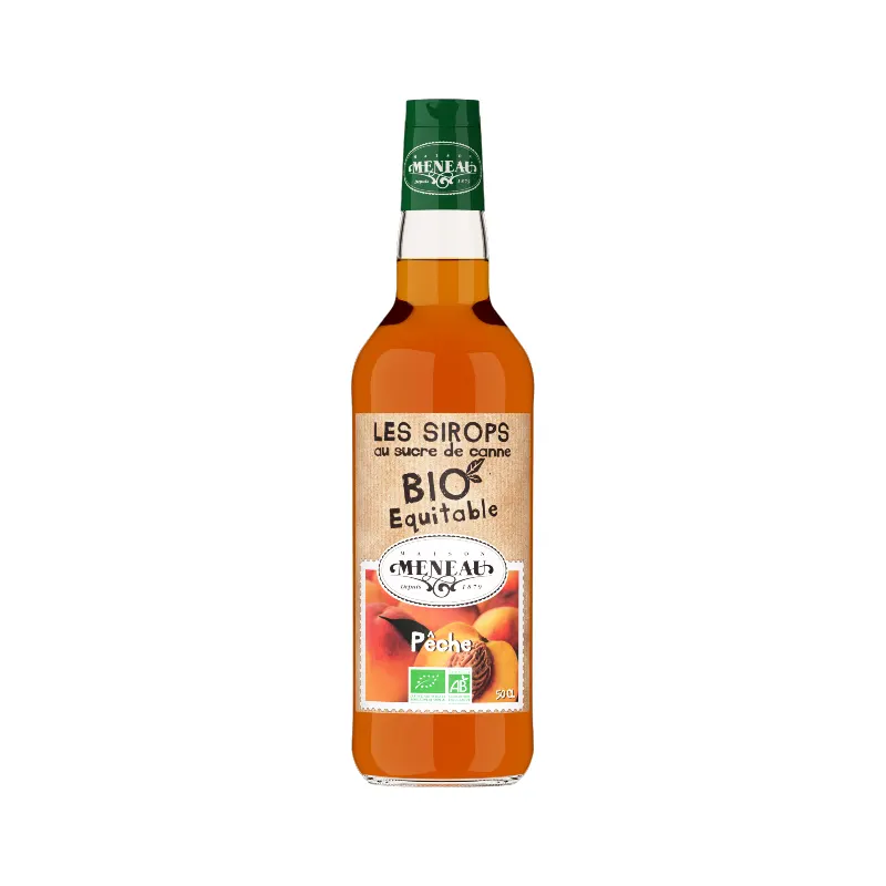 Sugar Cane Peach Syrup 50cl, MENEAU