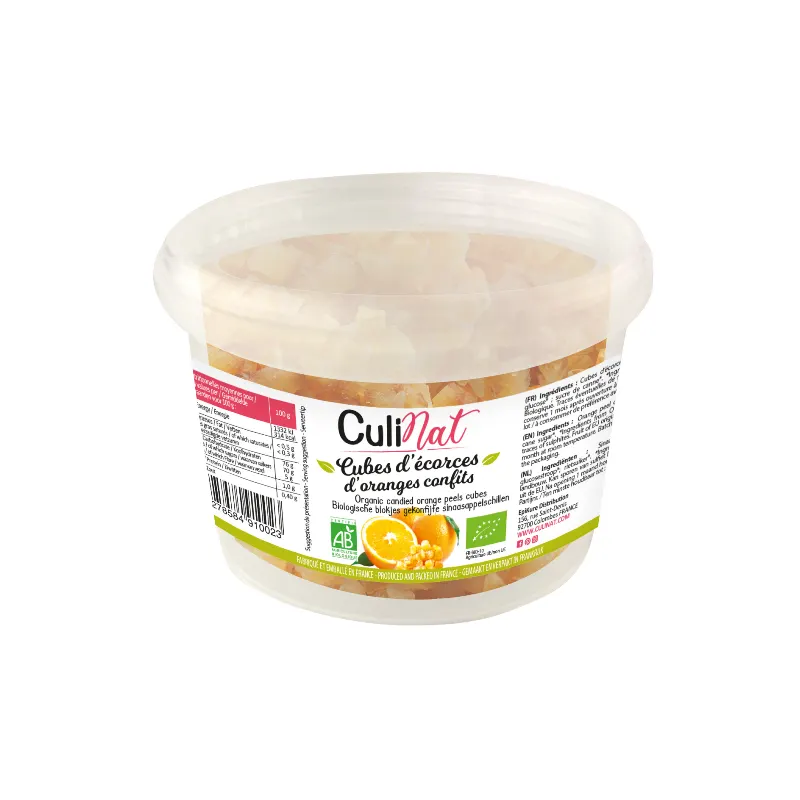 Candied Orange Peel Cubes 150g, CULINAT