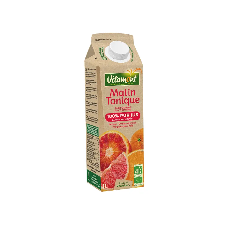 Morning Tonic Tetrapak (Blood Orange And Pink Grapefruit) 1l, VITAMONT