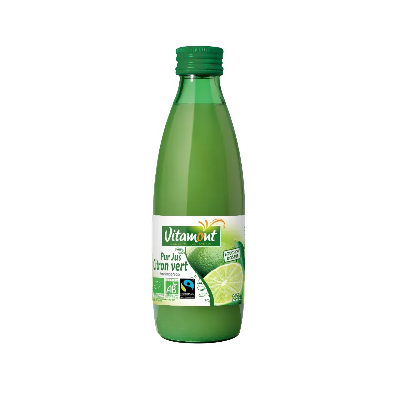 Pure Lime Juice, Fair Trade Max Havelaar, 25cl, VITAMONT