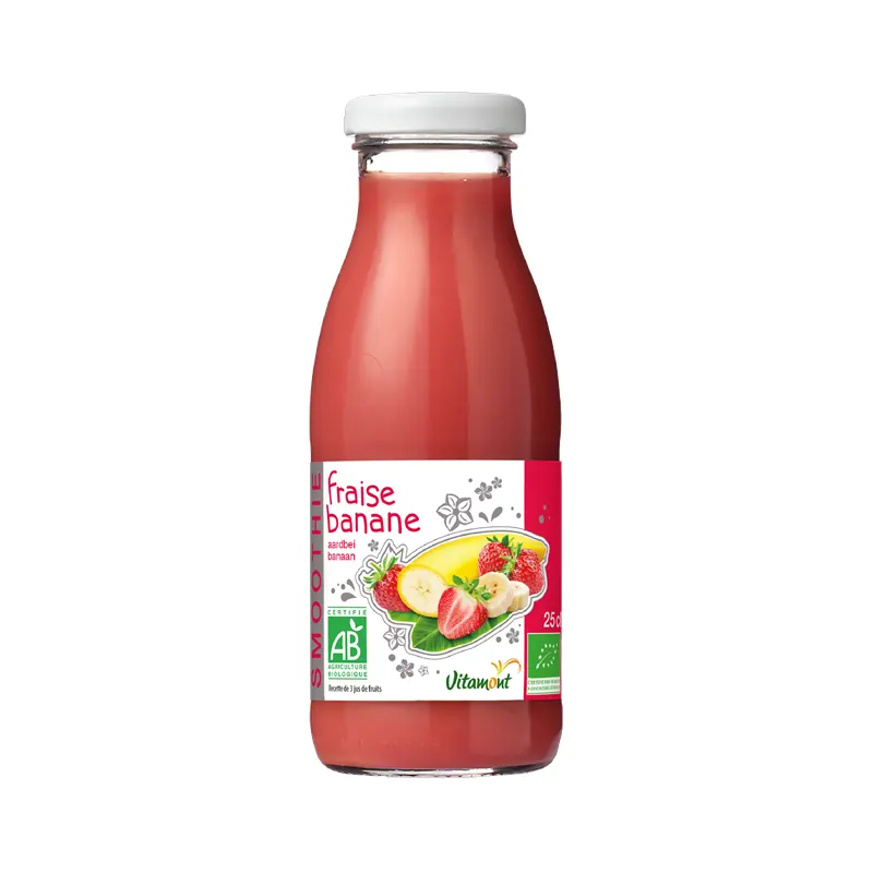 Strawberry Banana Smoothie 25cl, VITAMONT