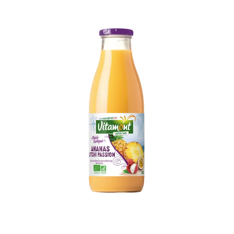 Pineapple, Lychee, Passion Fruit Cocktail 75cl, VITAMONT