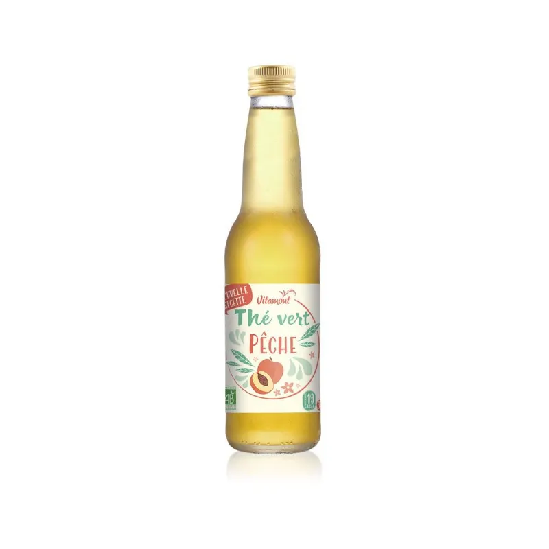 Iced Tea, Green Sencha Tea Peach 33cl, VITAMONT