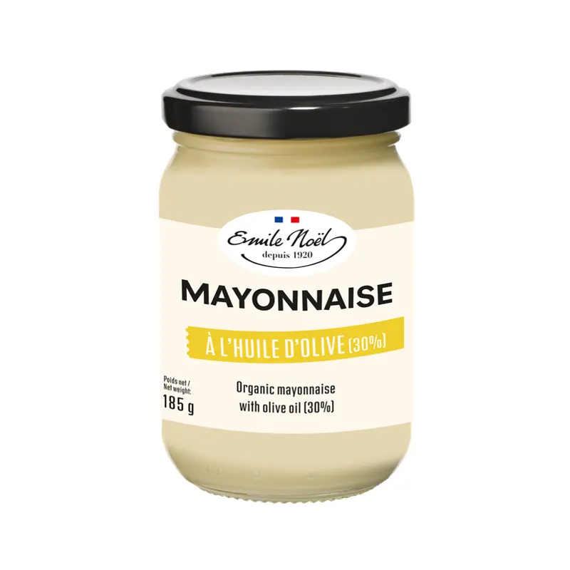 Plain Mayonnaise With Organic Olive Oil 185g, EMILE NOEL