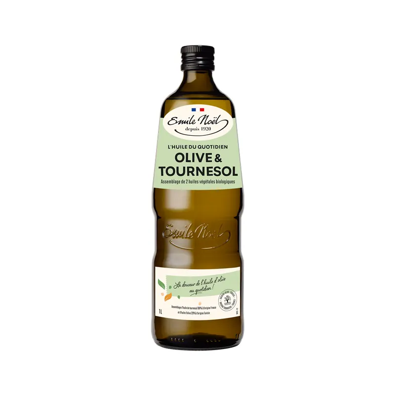 Deodorized Sunflower Oil and Extra Virgin Olive Oil 1l, EMILE NOEL