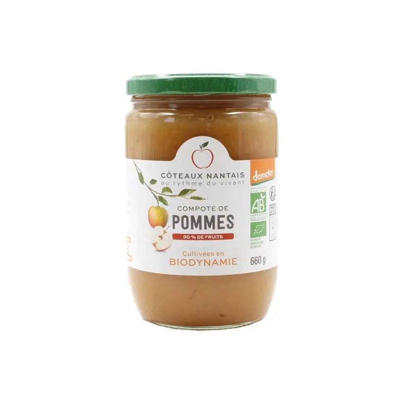 Apple Puree Organic 660g, COTEAUX NANTAIS