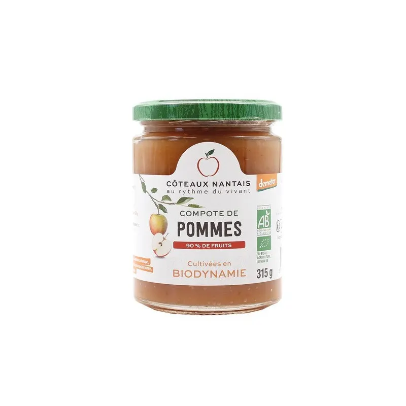 Apple Puree Organic 315g, COTEAUX NANTAIS