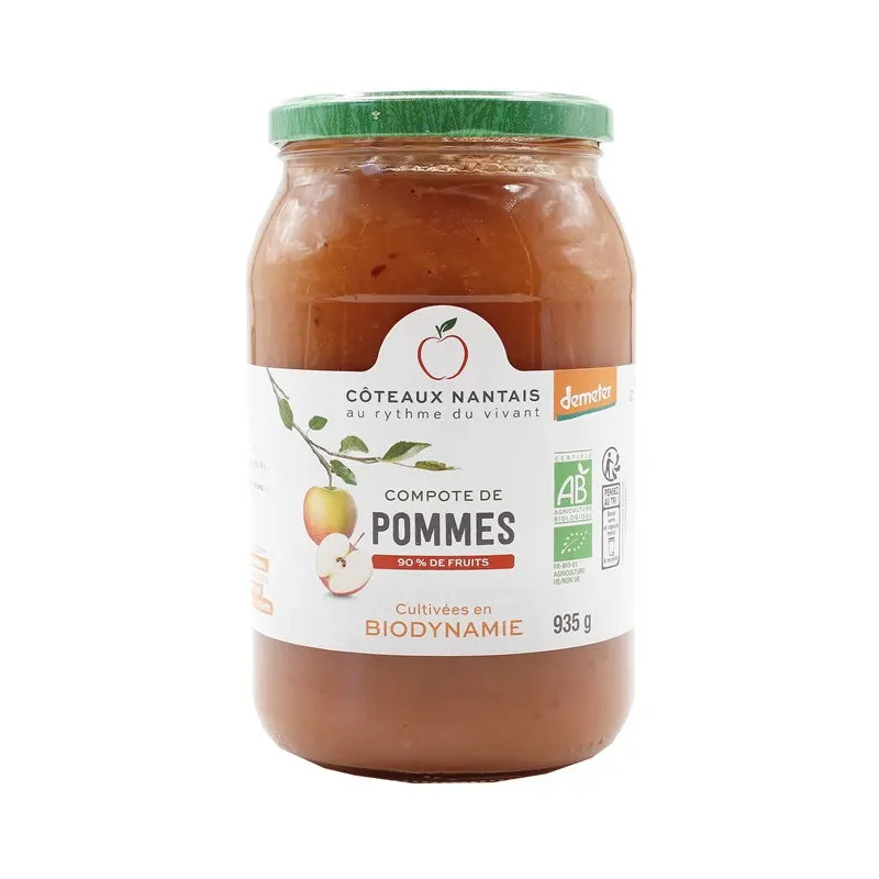 Apple Puree Organic 935g, COTEAUX NANTAIS