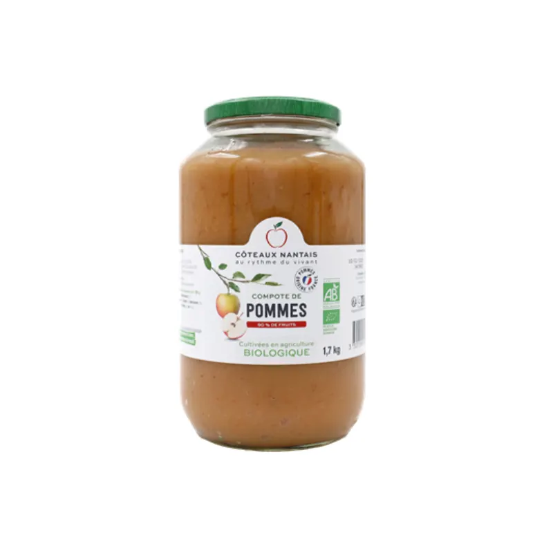 Apple Puree Fairtrade Sugar 1,7Kg, COTEAUX NANTAIS