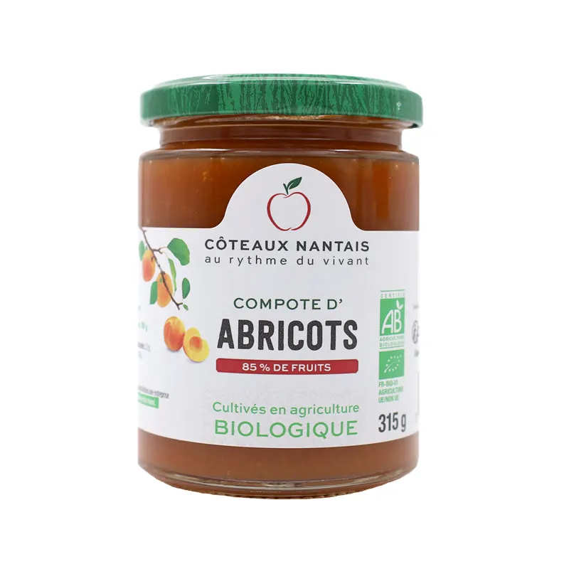 Apricot Puree Fairtrade Sugar 315g, COTEAUX NANTAIS