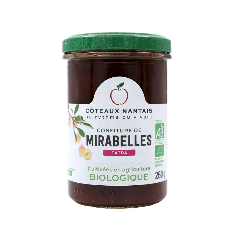 Extra Mirabelle Plum Jam Fairtrade Sugar 260g, COTEAUX NANTAIS