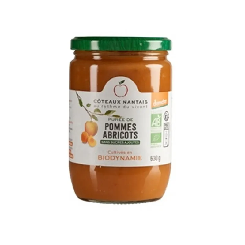 Apple Apricot Purée Demeter 630g, COTEAUX NANTAIS