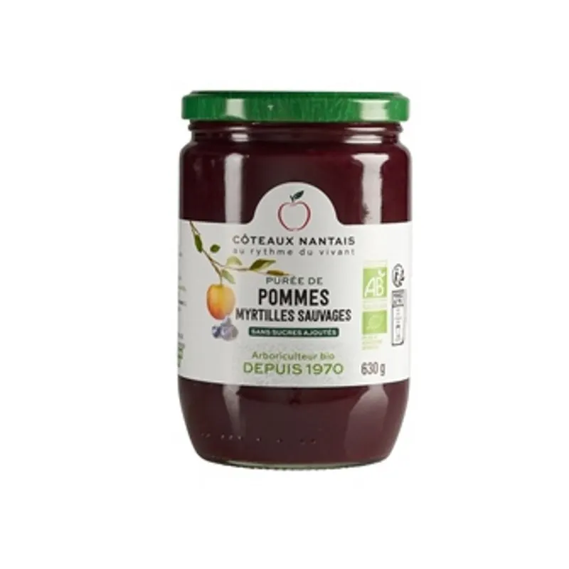 Apple Blueberry Purée 630g, COTEAUX NANTAIS