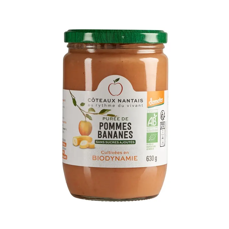 Apple Banana Purée Demeter 630g, COTEAUX NANTAIS