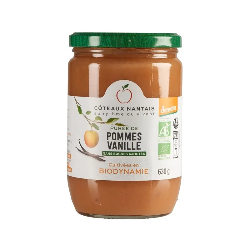 Apple Vanilla Purée Demeter 630g, COTEAUX NANTAIS