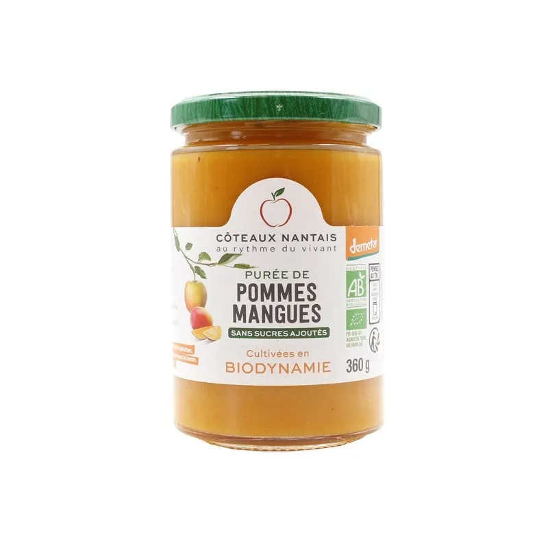 Apple Mango Purée Demeter 360g, COTEAUX NANTAIS