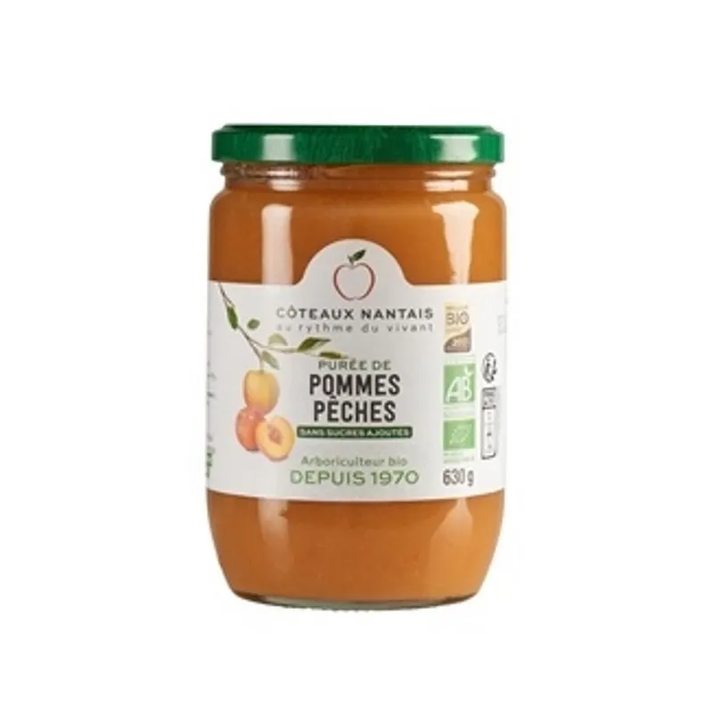 Apple Peach Purée 630g, COTEAUX NANTAIS
