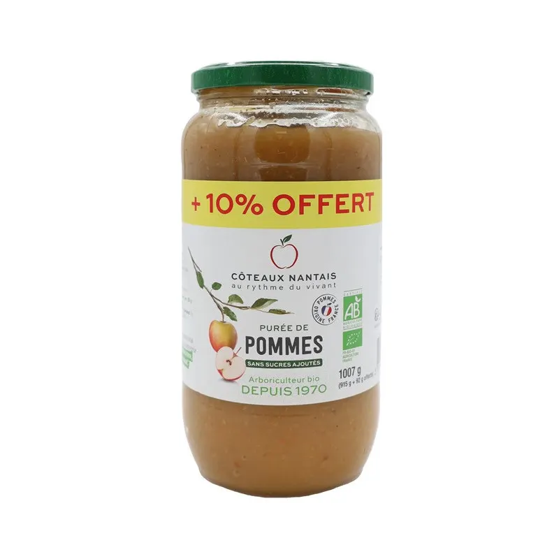 Apple Purée 915g + 10% Free, COTEAUX NANTAIS