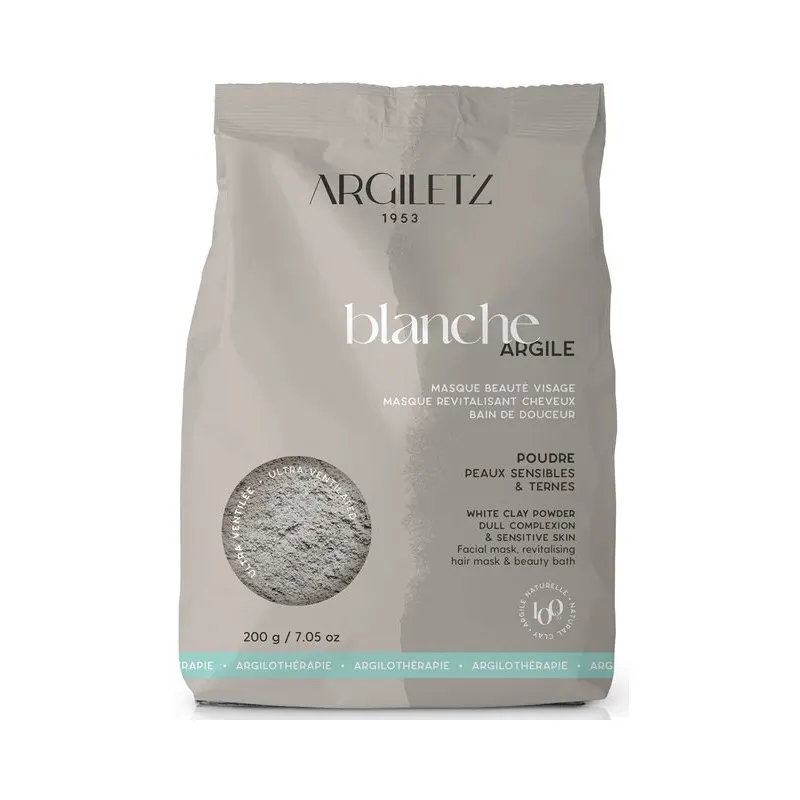 Ultra-Ventilated White Clay Powder 200g, ARGILETZ