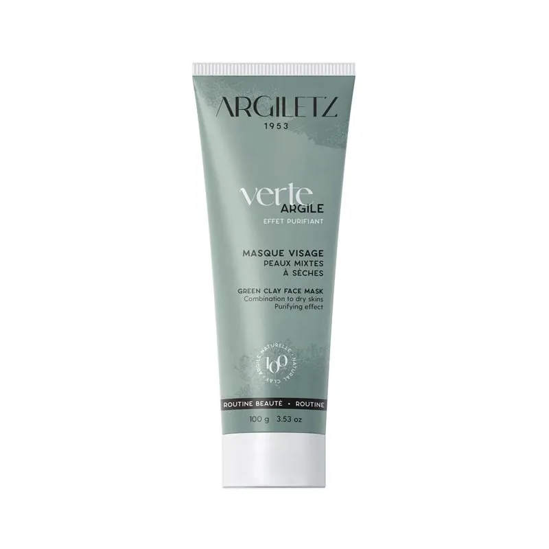 Green Clay Mask Tube 100g, ARGILETZ