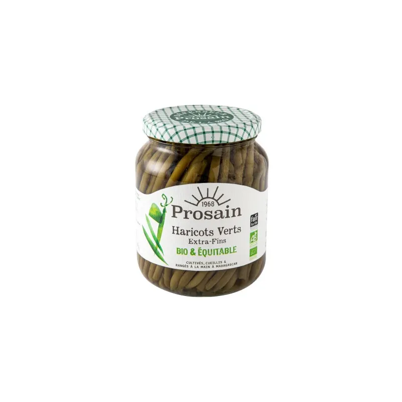 Extra Fine Green Beans 345g (PNE) Picked And Packed By Hand, Organic And Fair Trade, PROSAIN