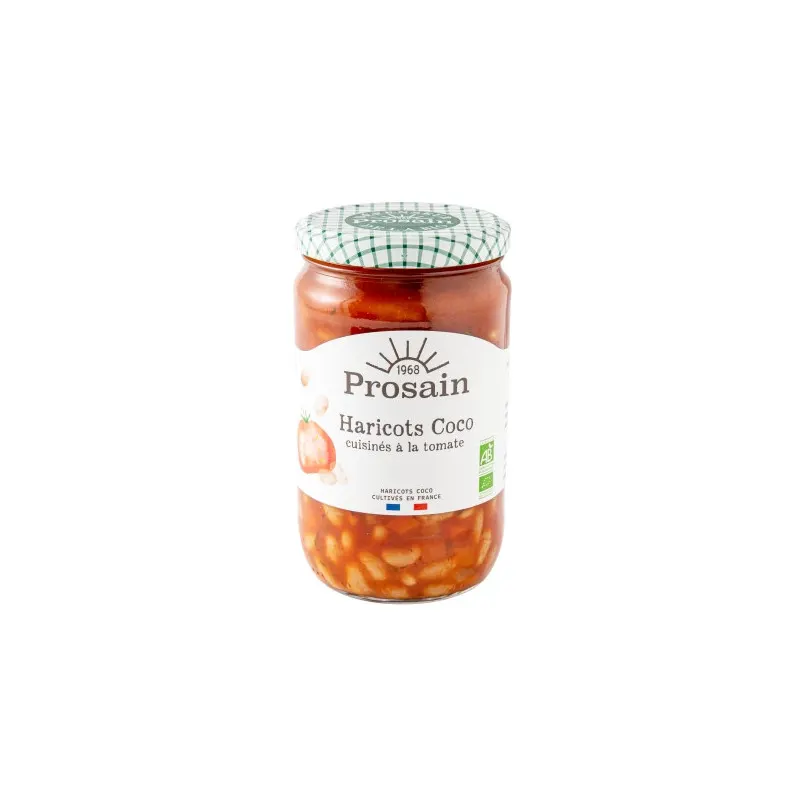 Cooked Coco Beans With Tomato And Small Vegetables 690g, Coco Beans 100% France, PROSAIN