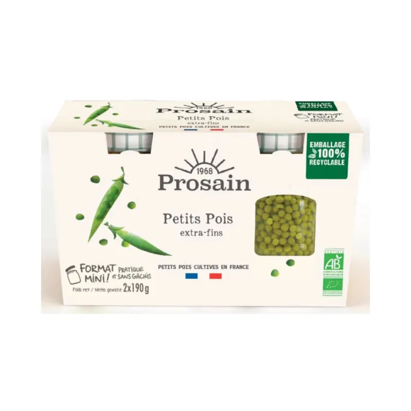 Extra Fine Peas 2x125g (PNE), 100% France, Mini Format, PROSAIN