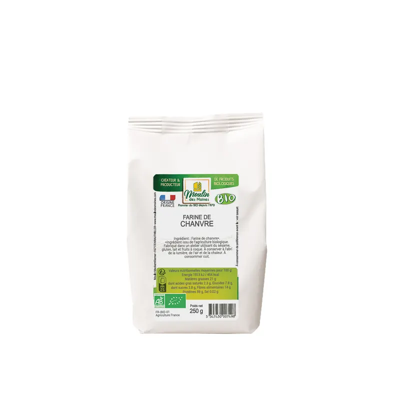 Organic Hemp Flour - 250g, MOULIN DES MOINES