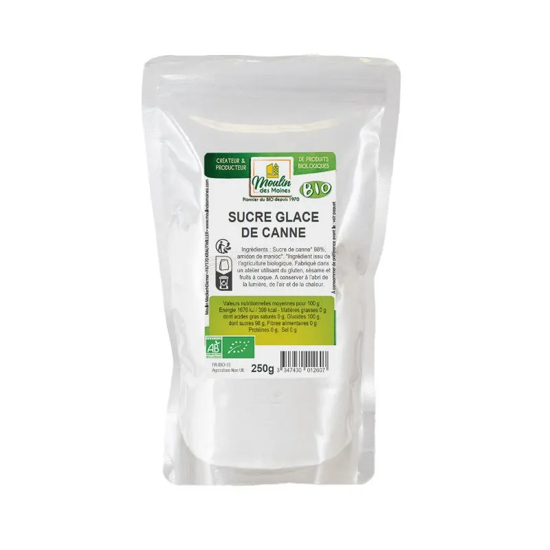 Sucre glace de canne 250g, MOULIN DES MOINES